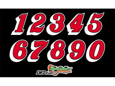 Free Race Car Number Fonts Vector Vector Number Pack 9 Racing