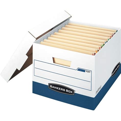 Bankers Box Storfile File Storage Box White Blue 12 Carton