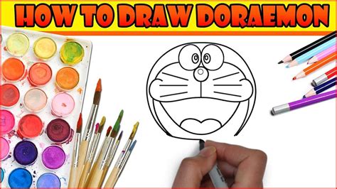 How To Draw Doraemon For Kids Easy Step By Step Coloring Pages