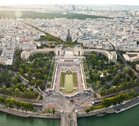 Scenic View From The Top Of The Eiffel Tower Paris France Stock Photo