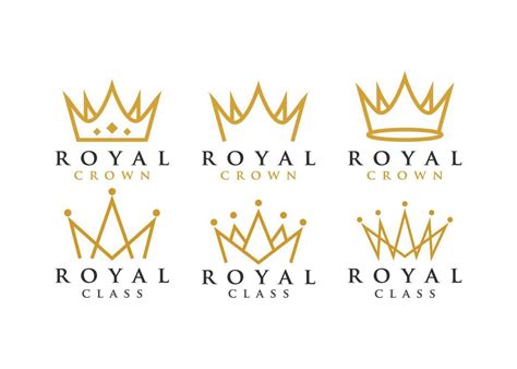Royal Crown Logo Set 1330755 Vector Art At Vecteezy