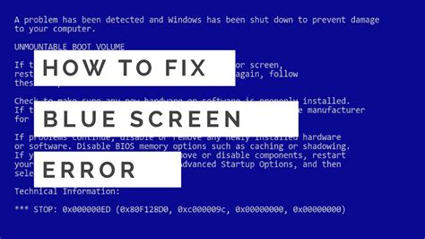 How To Fix My Blue Screen Error In Windows