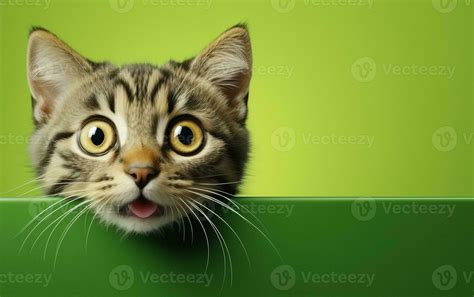 Astonished Cat Large Eyes And Open Mouth Generative Ai 29505229 Stock