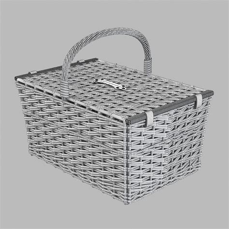 3d Model Wicker Basket Rattan