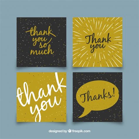 Get inspired by 973 professionally designed thank you cards templates. Modern thank you card collection | Free Vector