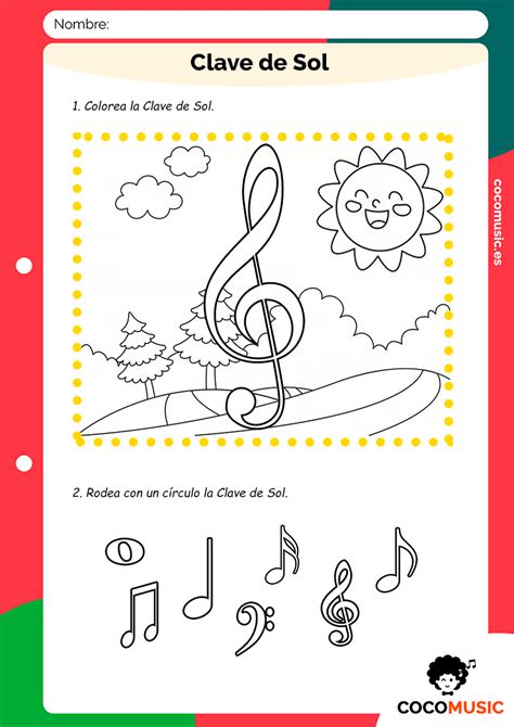 La Clave De Sol 【 Ejercicios De Música Para Niños