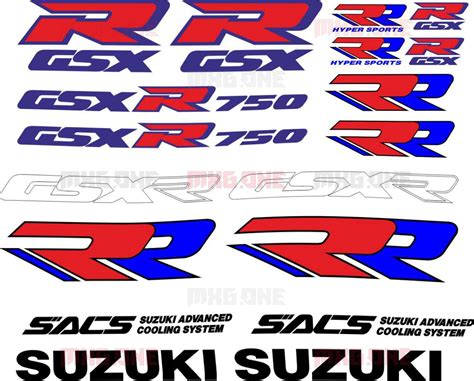 Suzuki Gsx R 750 1989 Logo Kit Stickers Set Mxgone Best Moto Decals