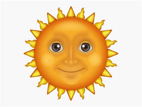 The Sun Face Emoji Sun Emoji Transparent Background Free