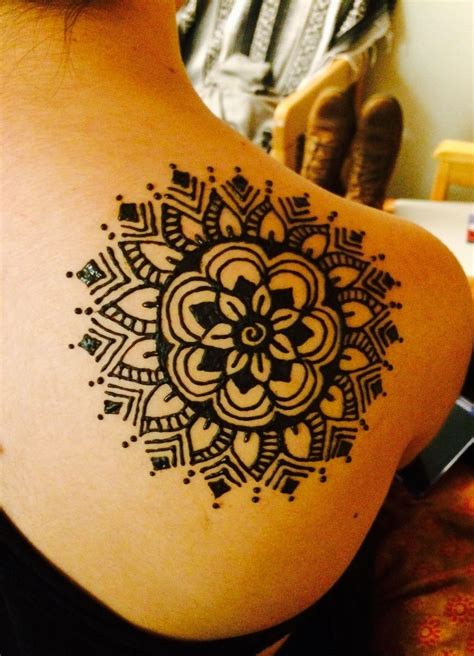 Ninashennas Henna Tattoo Art Mandala Flower Shoulder