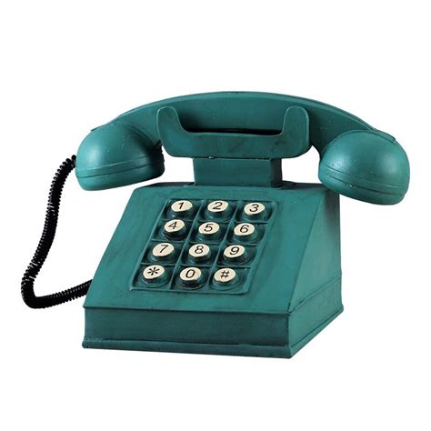 Vintage Resin Figurines Artificial Telephone Model Craft Retro Money