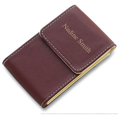 If you don't have one, then this is the time to start your search. Brown Faux Leather Personalized Business Card Holder