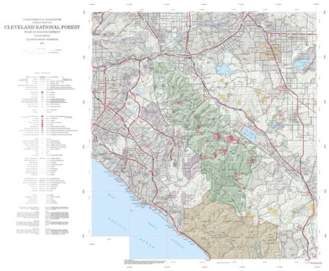 Cleveland National Forest Visitor Map North 2010 By Us Forest