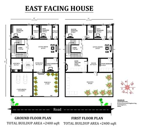 X East Facing Bhk House Plan As Per Vastu Shastra Download