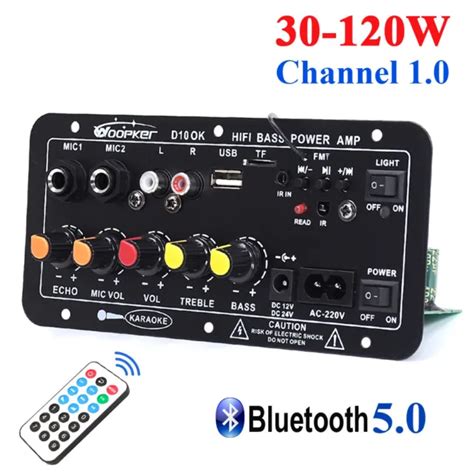 Bluetooth Audio Amplifier Board 120w Subwoofer Dual Microphone For