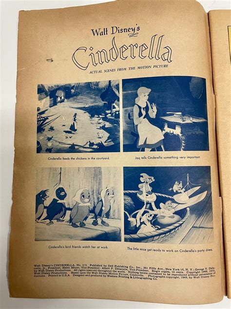 1950 Walt Disneys Cinderella Comic No 272 Etsy