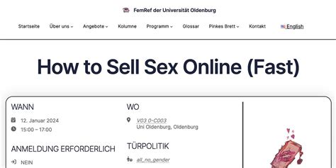 how to sell sex online kurs an der universität oldenburg uni essen fördert satanismus und