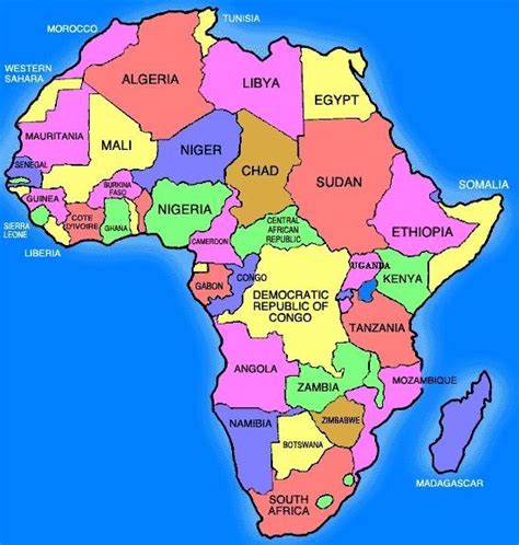 All African Countries Labeled The Map Of Africa Printable Map Of