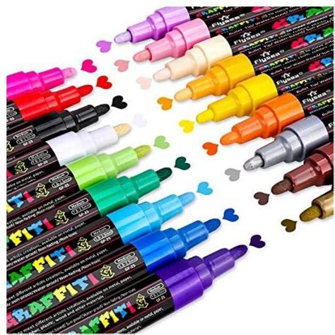 Emooqi Acrylic Paint Pens Set Of 18 Colors Paint Markers Pens For