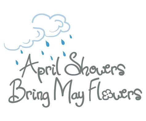 April Showers Bring May Flowers Wall Decal By Threadandbristle On Etsy