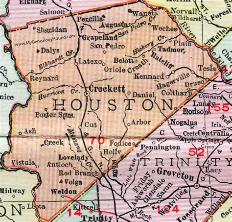 Map Of Houston County Texas Map Of West