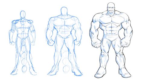 How To Draw A Massive Muscular Superhero By Robertmarzullo On