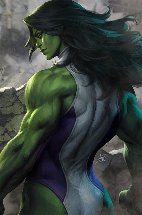 Artgerm🔜nycc 1654 On Twitter Here Is The Full Image Of My She Hulk Cover For Fantastic Four