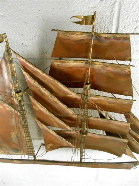 Mid Century Modern Clipper Ship Wall Sculpture By C Jere At 1stdibs