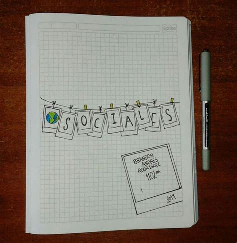 Portada Sociales Portada De Cuaderno De Ciencias Libreta De Apuntes