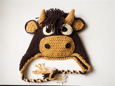 Ravelry Crochet Highland Cow Hat Pattern By Cris Salerma