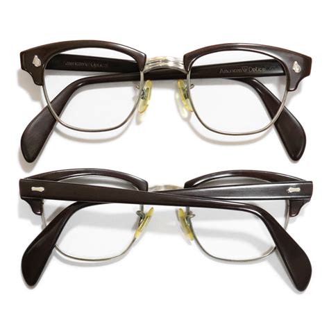 vintage 1960 s american optical browline eyeglasses brown made in u s a ｜ ビンテージ眼鏡 american