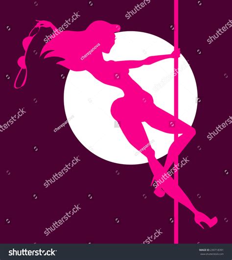 Striptease Silhouette Girl Stock Vector Royalty Free 230718391 Shutterstock