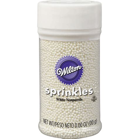 Save 20% with code 20madebyyou. White Nonpareils Sprinkles | Wilton