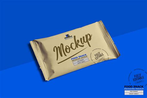 Free Food Snack Packaging Psd Mockup Dribbble Graphics