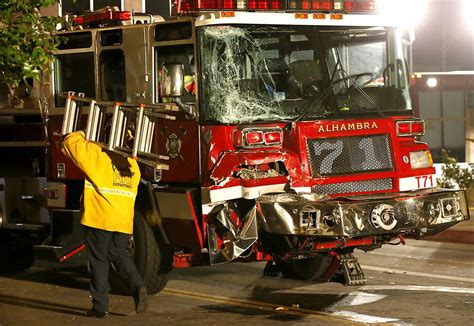 fire truck crashes into monterey park restaurant los angeles times