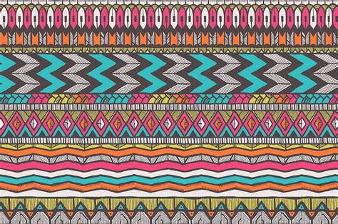 Tribal Patterns Colorful Wallpaper