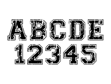 Varsity Split Font Svg Full Alphabet Numbers By Newsvgart
