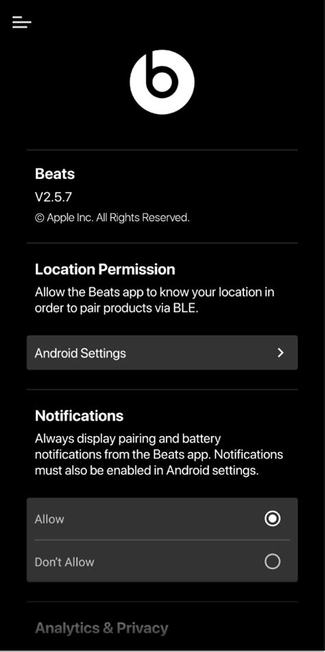 modify beats app settings apple support