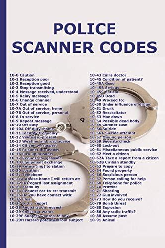 Police Scanner Codes With Handcuffs College Ruled Notebook For