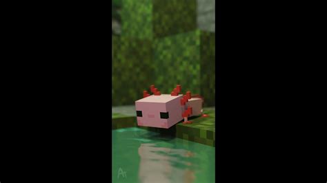 Lush Cave Axolotl Shorts Minecraft Animation Youtube