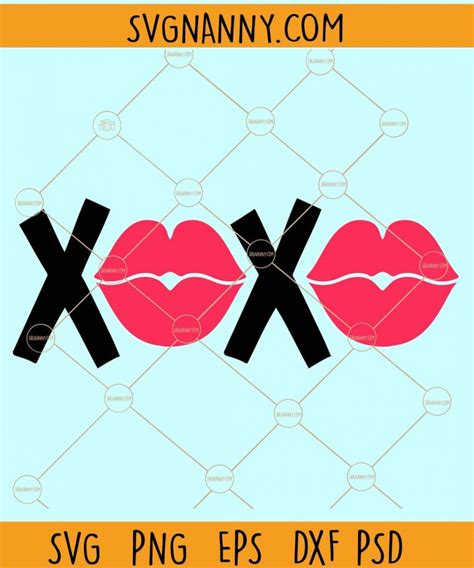 Xoxo Lips Svg Kiss Lips Svg Xoxo Svg Valentines Day Quote Svg