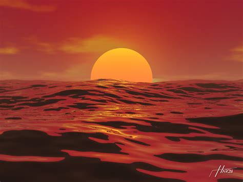 Ocean 3d Artwork Sunset By Guga Tevdorashvili On Dribbble