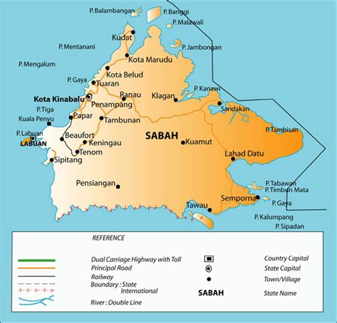 Bernama melaporkan, timbalan ketua menteri sabah, tan sri joseph pairin kitingan berkata. Peta Negeri Sabah - Malaysia Map - Malaysia Peta - Maps Portal