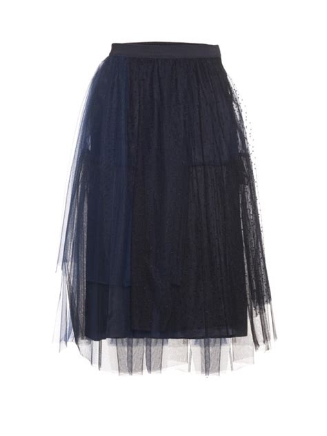 Embroidered Tulle Skirt Muveil Matchesfashion Us