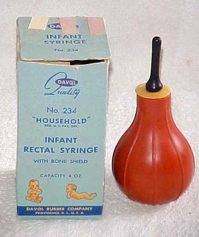 Vintage Infant Baby Rectal Syringe W Box