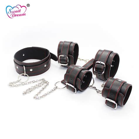 Buy Sweet Dream Pu Leather Neck Collar Handcuffs Ankle