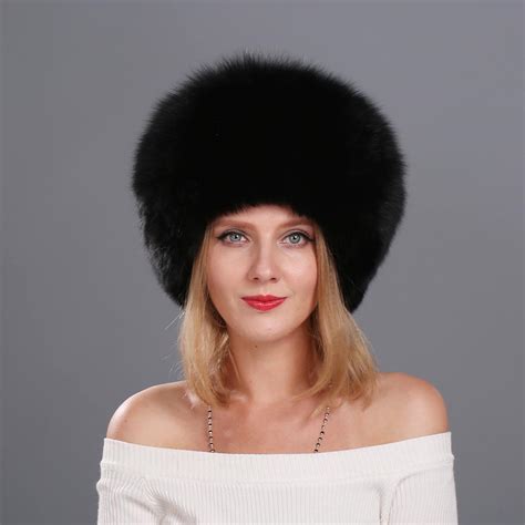 6800 Watch Now 2016 Women S Genuine Fox Fur Cap Beanies Russian
