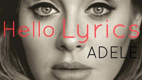 Adele Hello Official Lyrics Video Cover Youtube