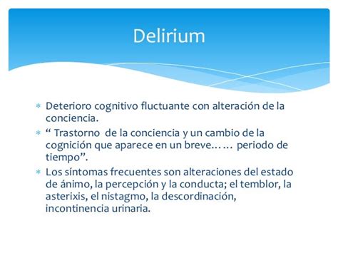 Delirium Y Demencia