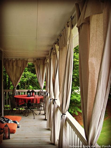 Make Drop Cloth Curtains For Outdoor Spaces And Porches Rather Than