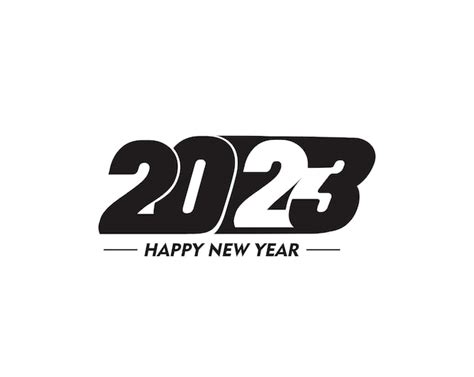 Free Vector 2023 Happy New Year Text Typography Design Patter Vector